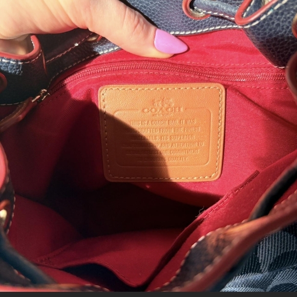 Coach Baby Mickie Drawstring Shoulder Bag in Signature Denim Jacquard - Picture 6 of 8